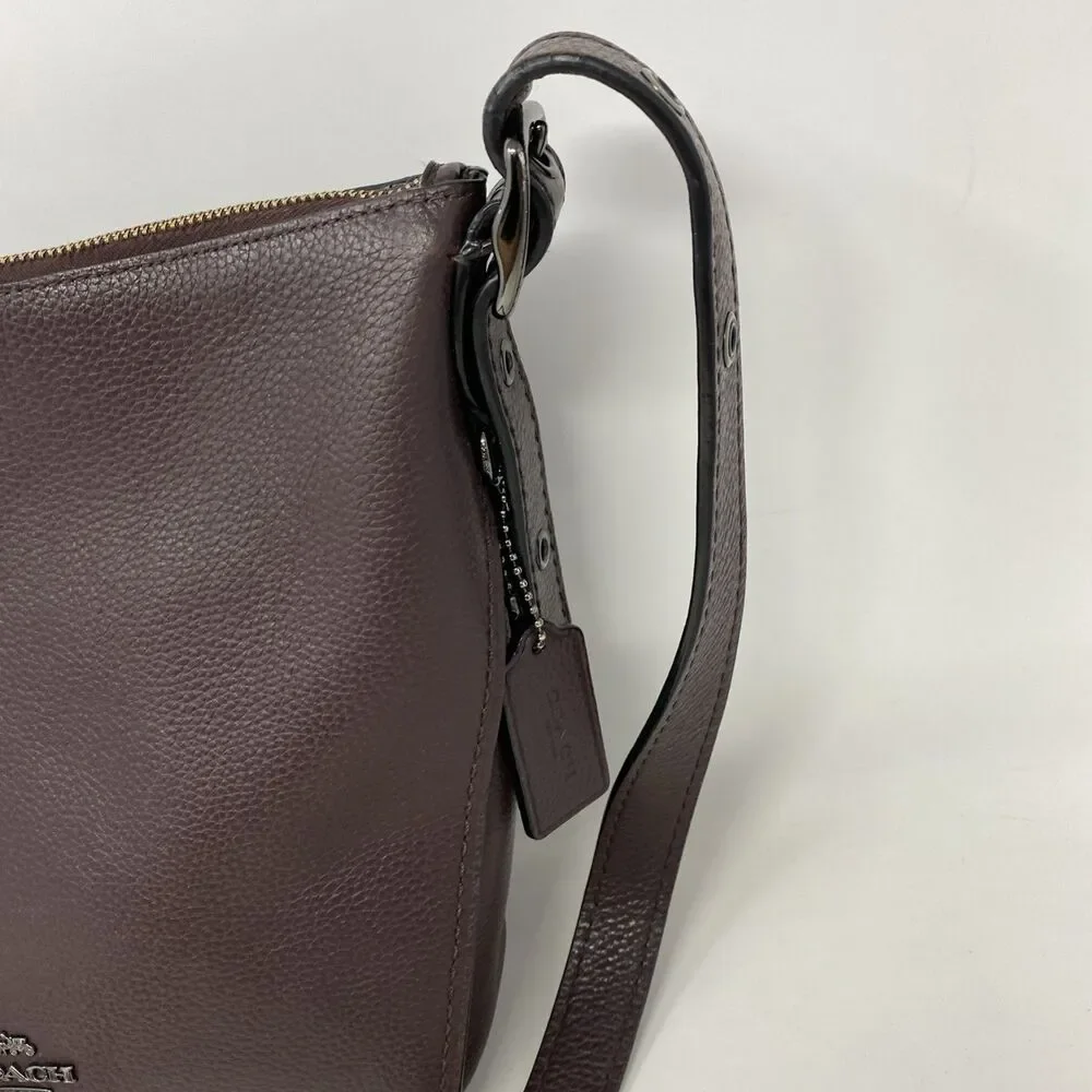 Coach  Brown Leather Crossbody Shoulder Bag Bucket Purse 21377